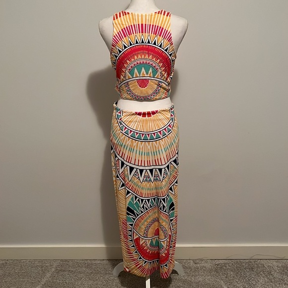 Mara Hoffman Geometric Print Maxi Dress with Cutouts - Picture 4 of 8